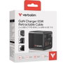 Verbatim Cargador GaN 65W con Cable USB-C Retráctil y 2 Puertos de Salida